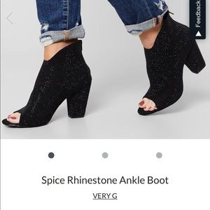 Beautiful sparkly black rhinestone boots